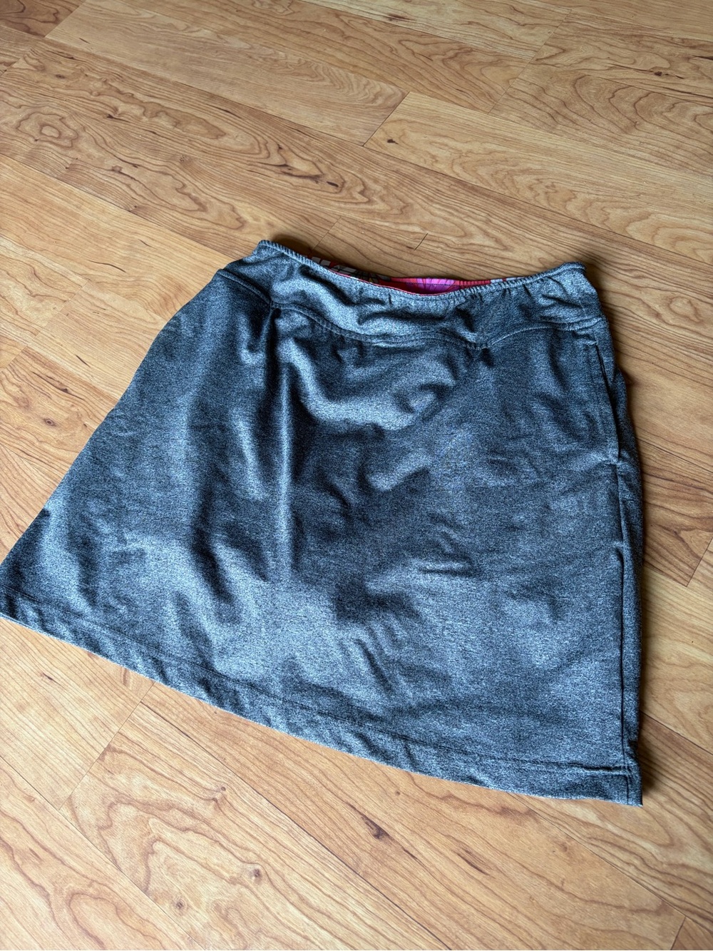 Emerald Gray Skort with Elastic Waist
